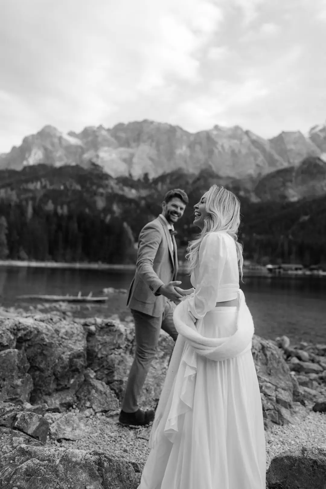 Felipe & Livia am Eibsee vor der Zugspitze