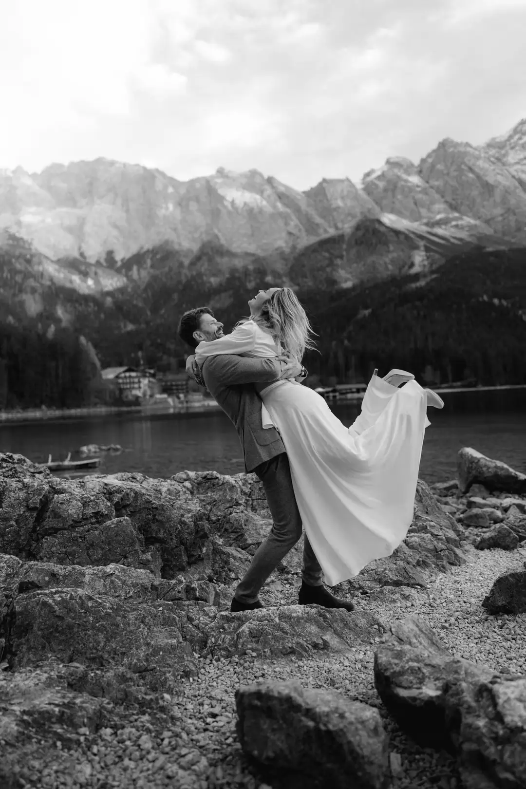Felipe & Livia am Eibsee vor der Zugspitze